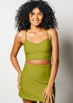 Kortni Jeane Olive Green | VD Crop Top Olive_Green New