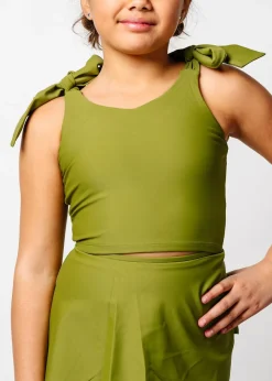 Kortni Jeane Olive Green | Youth Knot Top Olive_Green Fashion