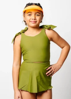 Kortni Jeane Olive Green | Youth Knot Top Olive_Green Fashion