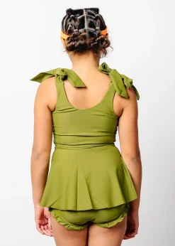 Kortni Jeane Olive Green | Youth Knot Top Olive_Green Fashion