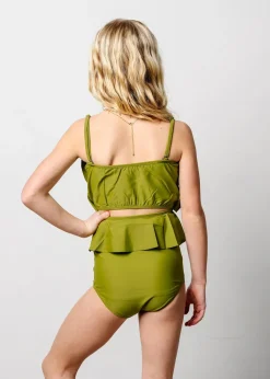 Kortni Jeane Olive Green | Youth Peplum Bottoms Olive_Green Discount