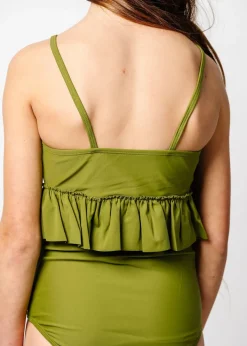 Kortni Jeane Olive Green | Youth Peplum Top Olive_Green Clearance