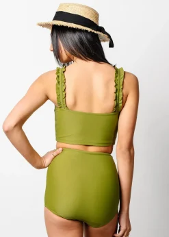 Kortni Jeane Olive Green | Youth Ripple Top Olive_Green Fashion