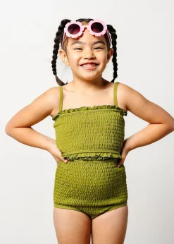 Kortni Jeane Olive Green | Youth Smocked Bottoms Olive_Green Sale
