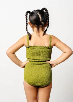 Kortni Jeane Olive Green | Youth Smocked Bottoms Olive_Green Sale