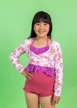 Kortni Jeane Painted Clams | Youth Wrap Top Rashguard PaintedClams New