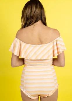 Kortni Jeane Peachy Stripe | All Ruffled Up Bottoms PeachyStripe Sale
