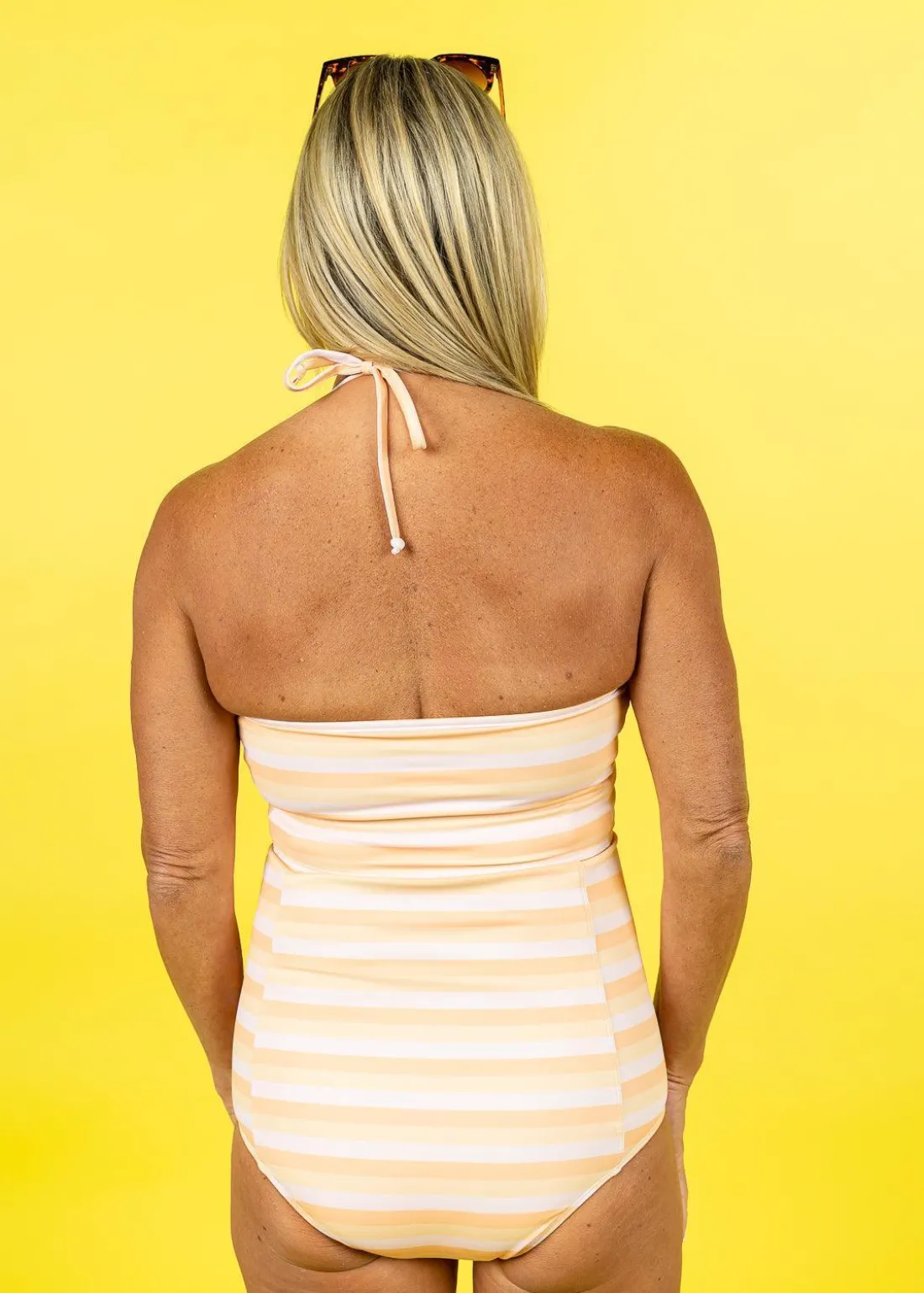 Kortni Jeane Peachy Stripe | Extended High-Waisted Bottoms PeachyStripe Outlet