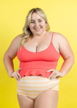 Kortni Jeane Peachy Stripe | High-Waisted Bottoms PeachyStripe Fashion