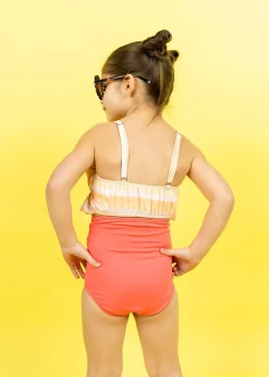 Kortni Jeane Peachy Stripe | Mini Oversized Ruffle Top PeachyStripe New