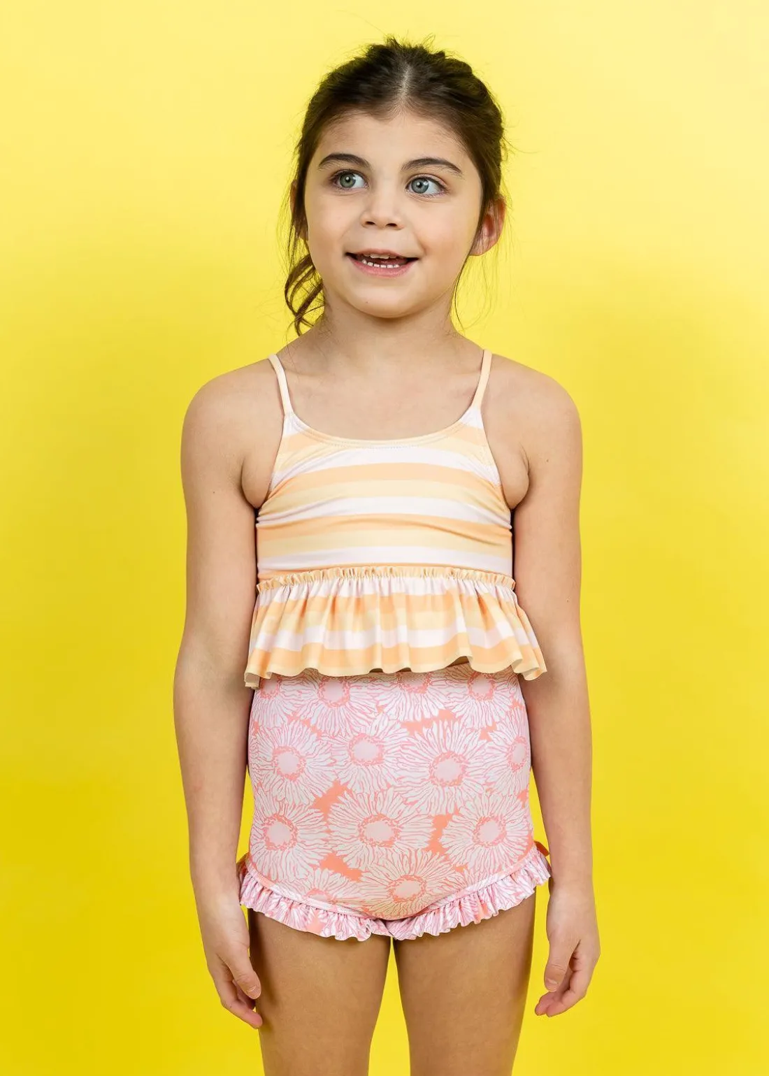 Kortni Jeane Peachy Stripe | Mini Peplum Top PeachyStripe New