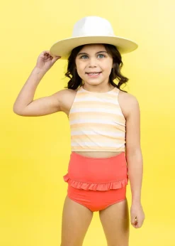 Kortni Jeane Peachy Stripe | Mini Racer Back Top PeachyStripe Outlet