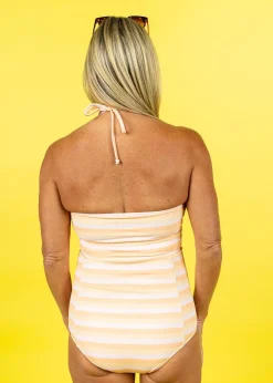 Kortni Jeane Peachy Stripe | Tied-Up Top PeachyStripe Discount