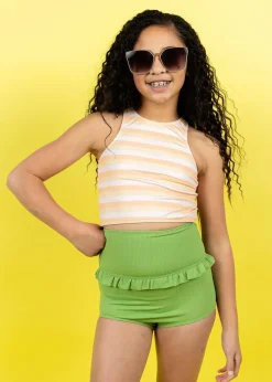 Kortni Jeane Peachy Stripe | Youth Racer Back Top PeachyStripe New