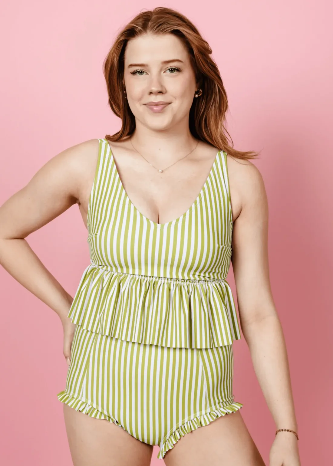 Kortni Jeane Pear Stripes | All Ruffled Up Bottoms PearStripes Outlet