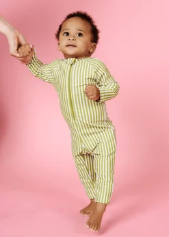 Kortni Jeane Pear Stripes | Baby Rashguard One-Piece (Unisex) PearStripes New