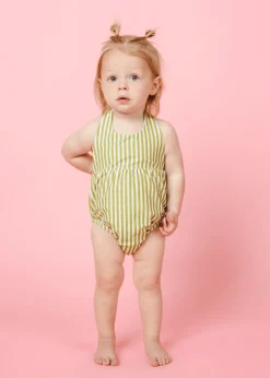 Kortni Jeane Pear Stripes | Baby Romper One-Piece PearStripes Outlet