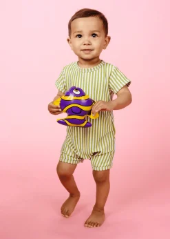 Kortni Jeane Pear Stripes | Baby Shorties Rashguard (Unisex) PearStripes Sale