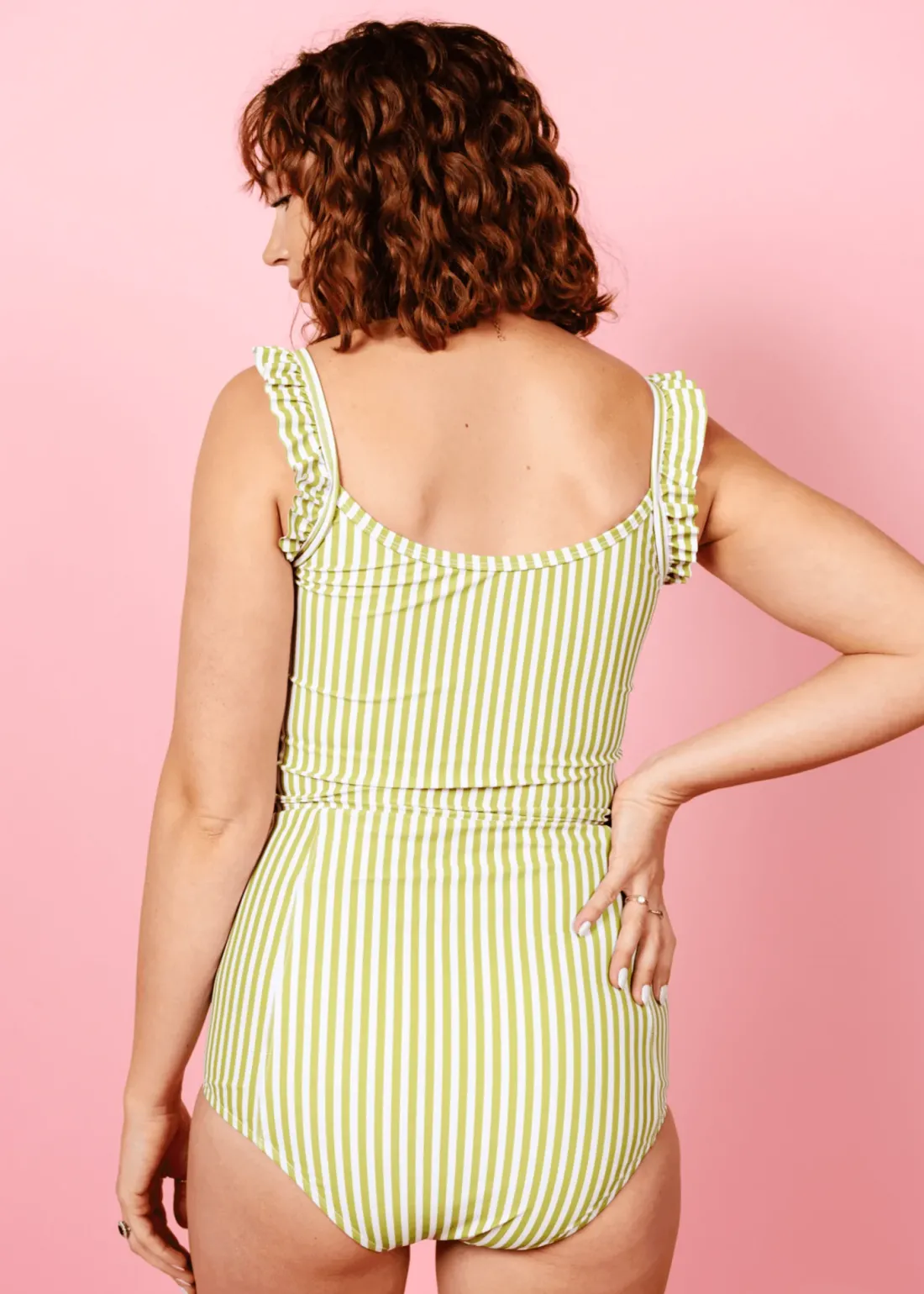Kortni Jeane Pear Stripes | Flutter Top PearStripes Sale
