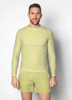 Kortni Jeane Pear Stripes | Mens Rashguard Top PearStripes Sale