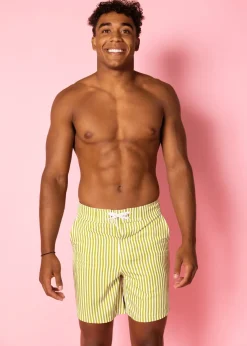 Kortni Jeane Pear Stripes | Mens Swim Trunks PearStripes Best