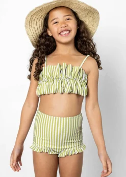 Kortni Jeane Pear Stripes | Mini All Ruffled Up Bottoms PearStripes Clearance