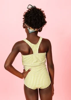 Kortni Jeane Pear Stripes | Mini Down in Front Ruffle Bottoms PearStripes Outlet