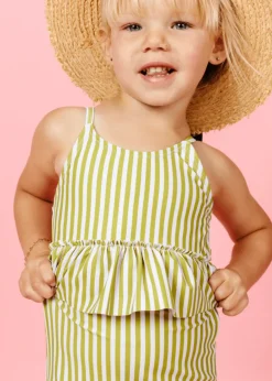 Kortni Jeane Pear Stripes | Mini Peplum Top PearStripes Discount