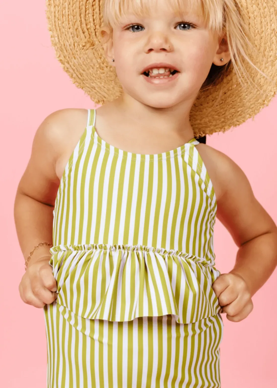 Kortni Jeane Pear Stripes | Mini Peplum Top PearStripes Discount