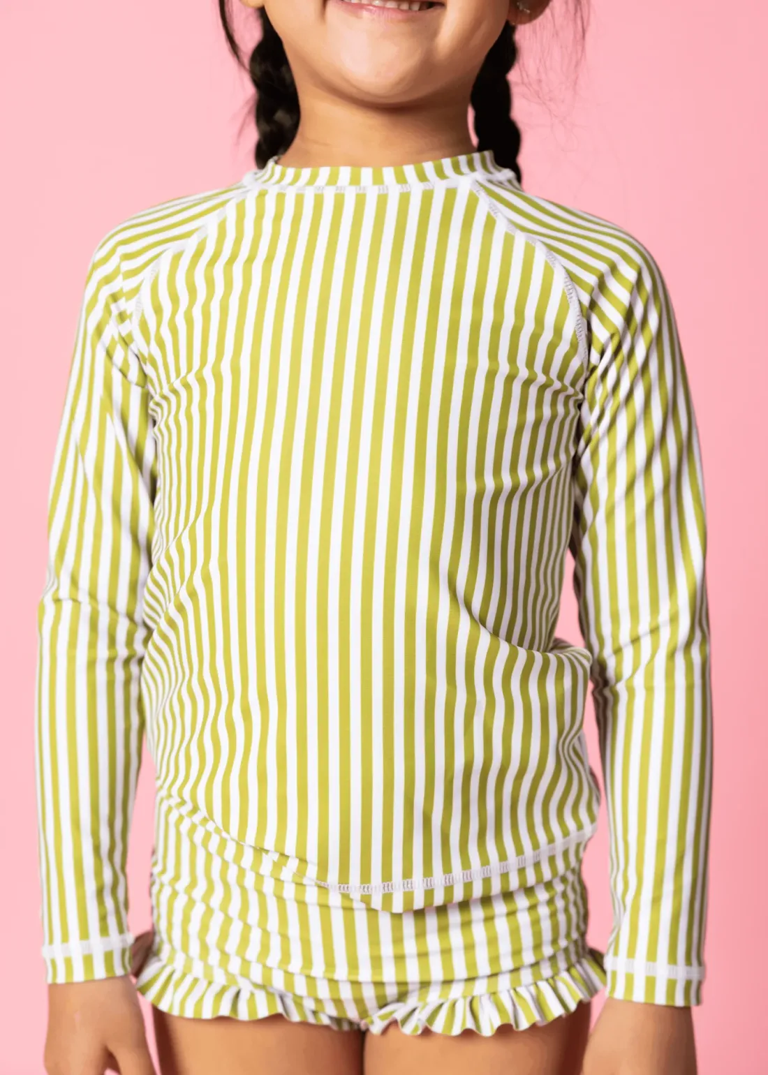Kortni Jeane Pear Stripes | Mini Rashguard Top (Unisex) PearStripes New
