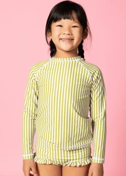Kortni Jeane Pear Stripes | Mini Rashguard Top (Unisex) PearStripes New