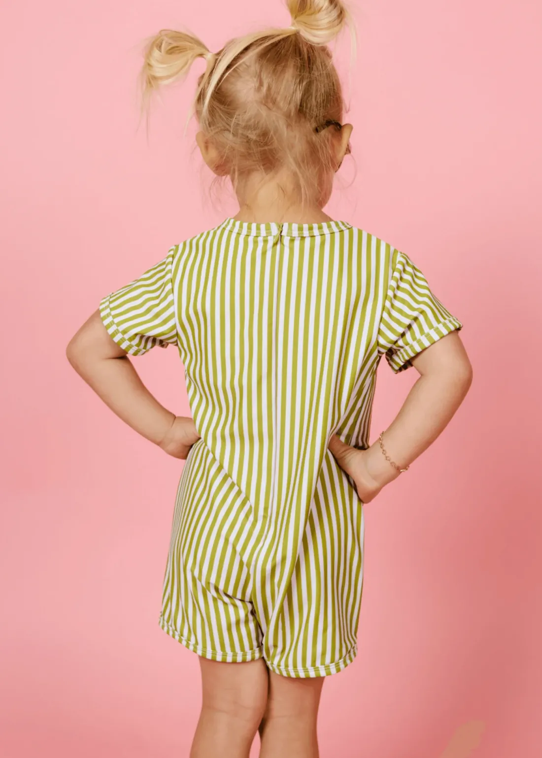 Kortni Jeane Pear Stripes | Mini Shorties Rashguard (Unisex) PearStripes Hot