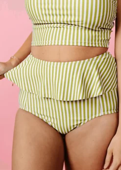 Kortni Jeane Pear Stripes | Peplum Bottoms PearStripes Sale
