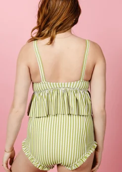Kortni Jeane Pear Stripes | V-Neck Top PearStripes Clearance