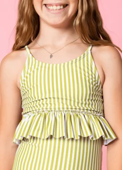 Kortni Jeane Pear Stripes | Youth Peplum Top PearStripes Fashion