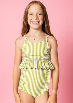 Kortni Jeane Pear Stripes | Youth Peplum Top PearStripes Fashion