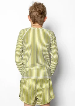 Kortni Jeane Pear Stripes | Youth Rashguard Top (Unisex) PearStripes Best