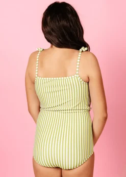 Kortni Jeane Pear Stripes | Youth Simply One-Piece PearStripes Sale