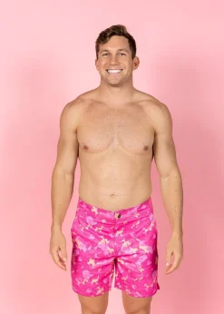 Kortni Jeane Pink Blooms | Mens Boardies PinkBlooms Hot