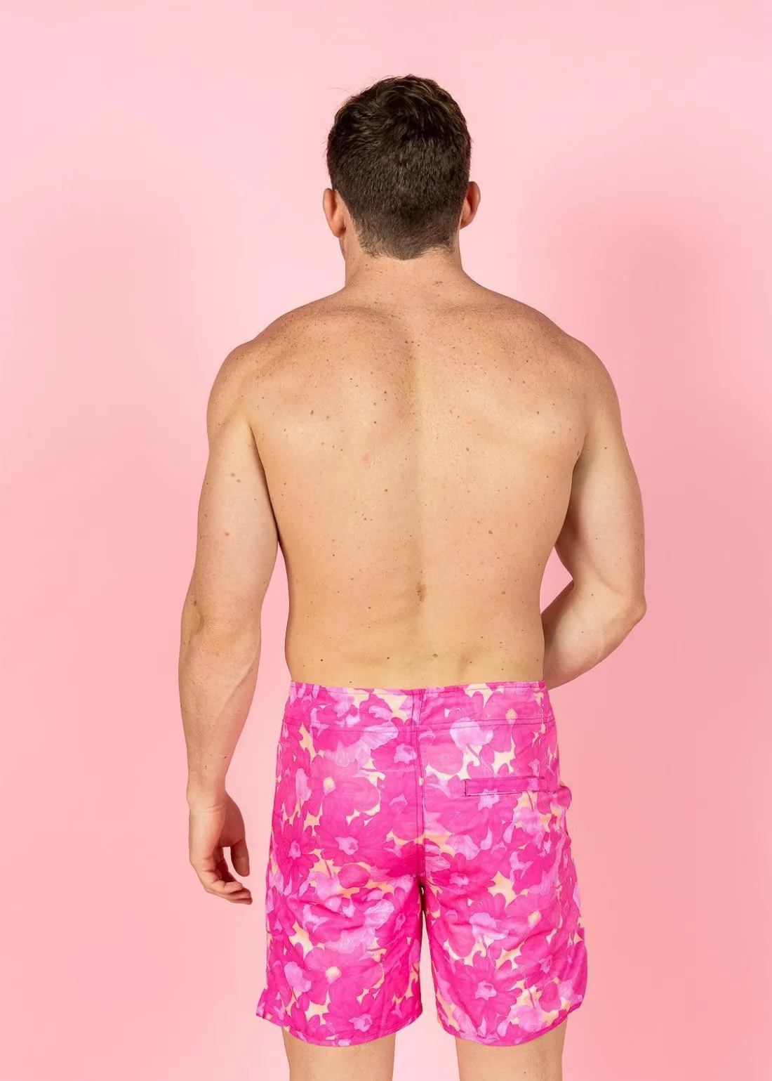 Kortni Jeane Pink Blooms | Mens Boardies PinkBlooms Hot