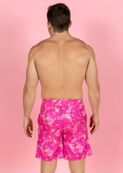 Kortni Jeane Pink Blooms | Mens Swim Trunks PinkBlooms Best