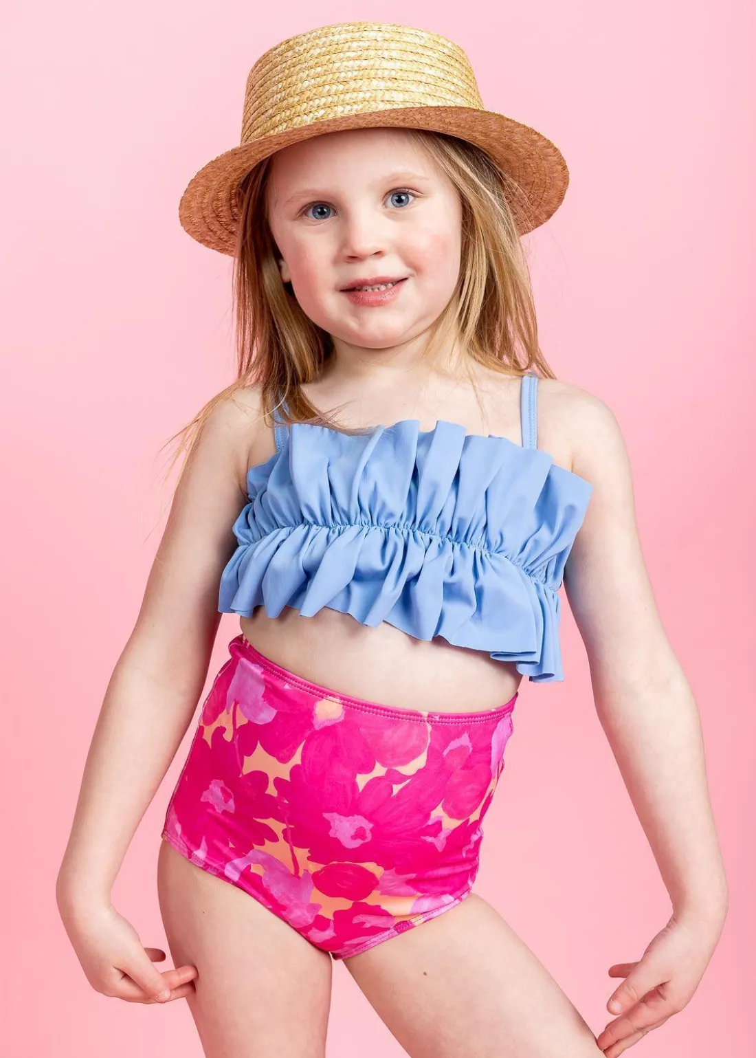 Kortni Jeane Pink Blooms | Mini High-Waisted Bottoms PinkBlooms Online