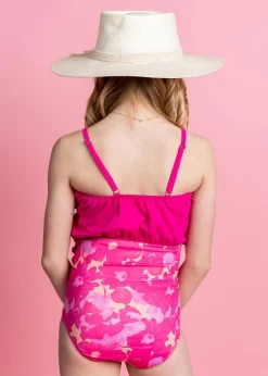 Kortni Jeane Pink Blooms | Youth Down in Front Ruffle Bottoms PinkBlooms Online