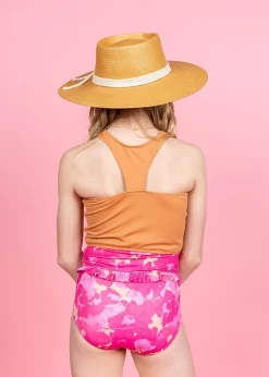 Kortni Jeane Pink Blooms | Youth Mid-Ruffle Bottoms PinkBlooms New