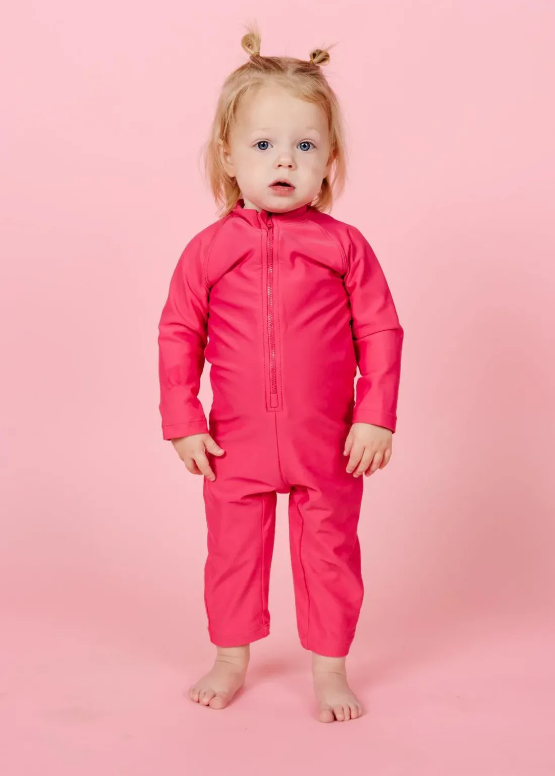 Kortni Jeane Pink Raspberry | Baby Rashguard One-Piece (Unisex) PinkRaspberry Discount