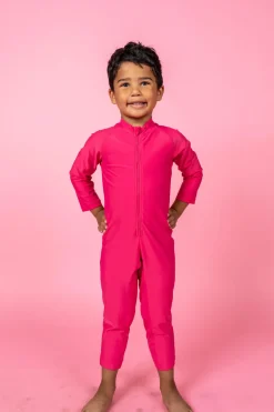 Kortni Jeane Pink Raspberry | Mini Rashguard One-Piece (Unisex) PinkRaspberry Outlet