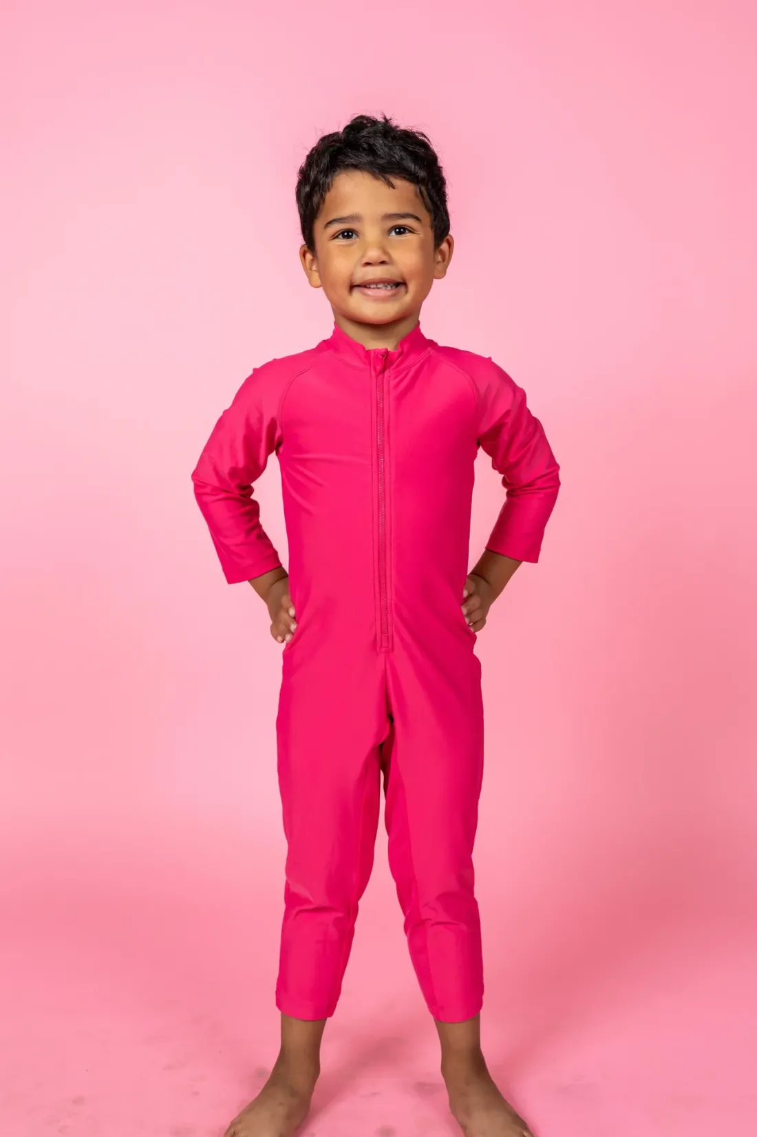 Kortni Jeane Pink Raspberry | Mini Rashguard One-Piece (Unisex) PinkRaspberry Outlet