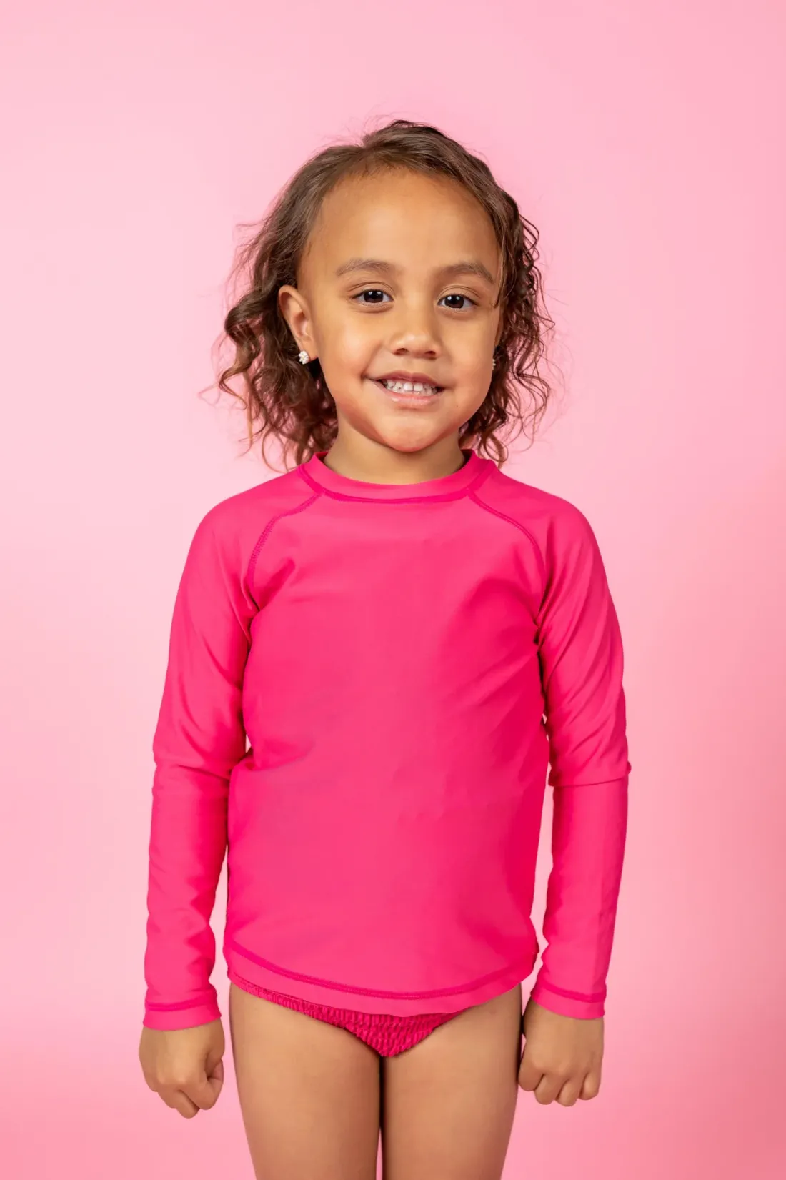 Kortni Jeane Pink Raspberry | Mini Rashguard Top (Unisex) PinkRaspberry Fashion