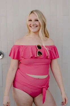 Kortni Jeane Pink Raspberry | Ruffled Around Top PinkRaspberry Fashion