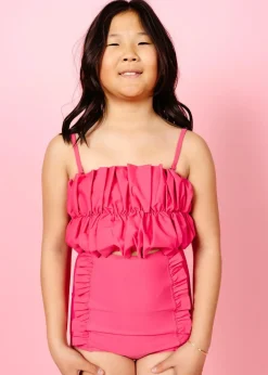 Kortni Jeane Pink Raspberry | Youth Oversized Ruffle Top PinkRaspberry Hot